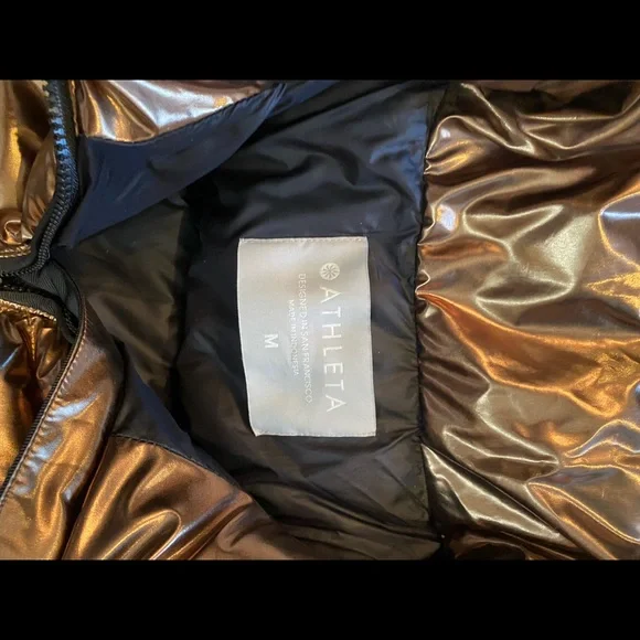 ATHLETA Metallic copper puffer coat - Picture 6 of 7